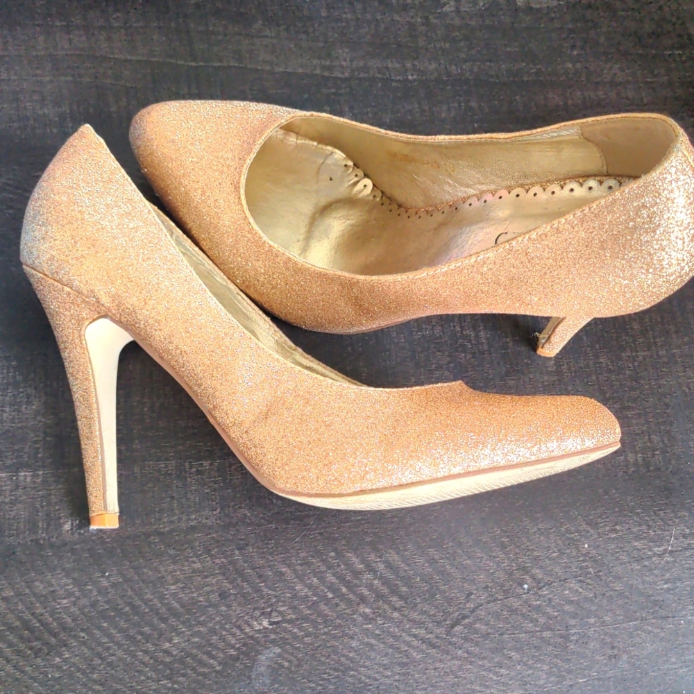 Sparkly Gold Heels
